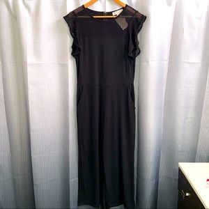 MICHAEL Michael Kors Black Cropped Jumpsuit MED